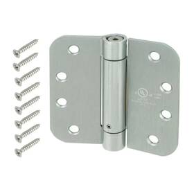 Everbilt 726084173088 4 Inch X 5/8 Radius Satin Chrome Adjustable Spring Door Hinge