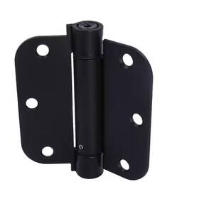 Everbilt 744110741582 3-1/2 Inch X 5/8 Radius Matte Black Adjustable Spring Hinge