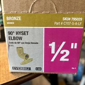 795029 Everbilt 5pc Case Of 1/2 Inch Forged Bronze 90-degree Hyset Elbow