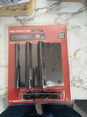 806-978 Everbilt 4 In Security Locking Door Hinges Oil-rubbed Bronze 3 Pack