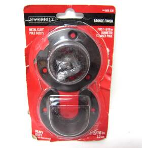 869-236 Everbilt 886096002681 1-5/16 Inch Heavy Duty Bronze Finish Closet Pole Sockets New