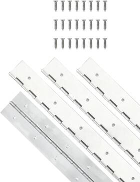 32658 Eysold 313037031054 4pcs 8 Inch Piano Hinge Stainless Steel Continuous And 0.05 Thicknes