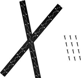 0103 Eysold 726084091252 2pcs Heavy Duty Piano Hinge 18-inch Black Continuous And Hinges 0.05 Inch Thickn