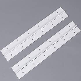 Es20250206 Eysold 2-pack 12-inch White 304 Stainless Steel Piano Hinges Heavy Duty 0.05-inch Thi