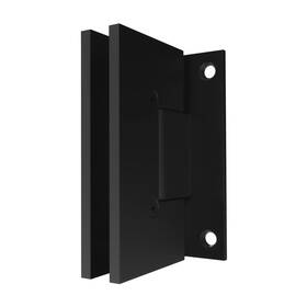 Fab Glass And Mirror 810057109461 Shower Door Hinges Heavy Duty Short Back Plate With Matte Black Finish By