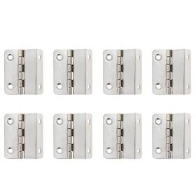 Farboat 779712975547 8pcs Swing Hinge Expandable Offset Cabinet Door Hinges Satin Nickel Metal Hardwa