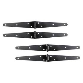 Js2403253537 Farboat 4 Pack 11.6in Shed Door Hinges Heavy Duty Black For Gate Strap W