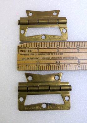 Vb-35 Fastinge 1 Pair Inch No-mortise Brass Door Hinges No Chiseling - Vintage