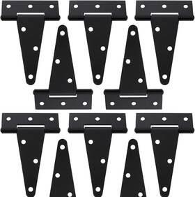 Fengwu-4tshdh Fengwu 10 Pack T-strap 4 Inch Heavy Duty Tee Hinge Black Barn Door Gate Hinges F