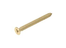 Ps103sb Fhc Wall Mount Backplate Screws Phillips Head #10 X 3 Inch Long Satin Brass 10pk