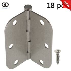 Apo142600 Findmall 18 Pcs 3-1/2 Inch Satin Nickel Door Hinges 3.5 3.5in 2.2mm 5/8 Radius Corners