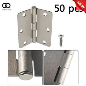 Apo142640 Findmall Pack Of 50 Satin Nickel Door Hinges 1/4 Inch Radius Corners 3 1/2