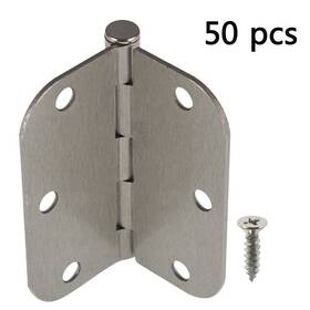 In2085759al Findmall 50 Pack 3.5inch X 2.2mm Satin Nickel Door Hinges 5/8 Inch Radius Corners