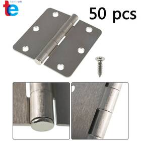 Tr35660 Findmall 3.5 3.5in 2.2mm &1/4 Inch Radius Corners 3-1/2 Satin Nickel Door Hinges 50 Pack