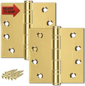 Finsbury Hardware 313115972965 Door Hinge Ball Bearing 4 X Inches Solid 304 Steel Durable Heavy Duty Machine