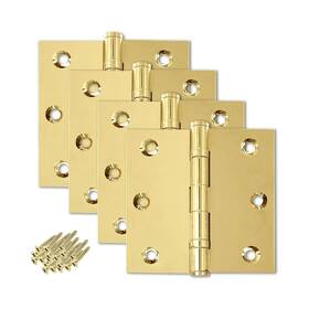 Finsbury Hardware 438060583549 Solid Brass Door Hinge Heavy Duty Ball Bearing Polished Shiny Gold 3.5 X