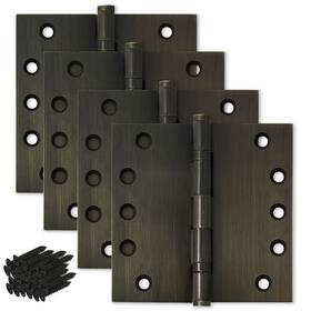 Finsbury Hardware 438060587219 Solid Brass Door Hinge Heavy Duty Ball Bearing Polished Shiny Gold 5x5 Inch -