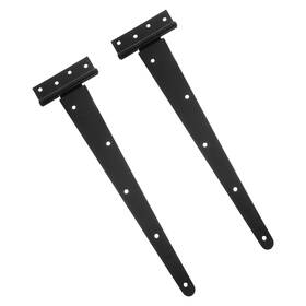 Fipux 609044791570 2 Pack T-strap Door Hinges 16 Inch Wrought Tee Shed Gate Iron Black