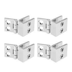 Fipux 639664448639 4pack Glass Hinge Adjustable Degree Clamp Bracket For 5-8mm Thickness