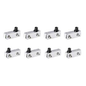 Fixinairp 617662812393 40x13x15mm Glass Hinge For Cabinets Door Pivot Clamp 4 Pair