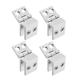 Fixinairp 617662839338 Adjustable Degree Glass Hinge For 5-8mm Thickness Clamp Bracket 4 Pcs