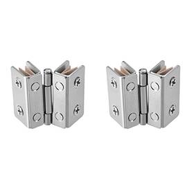 Fixinairp 617662839383 Stainless Steel Glass Hinge For 5-8mm Thickness Cabinet Door Clamp 4 Pcs