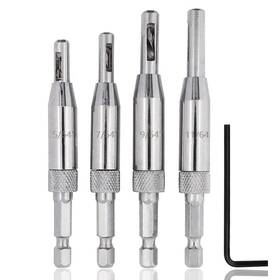 F0061 Fixinus 4 Pieces Self-centering Hinge Drill Bits Hss Door