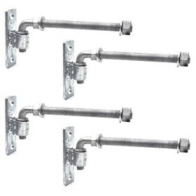 Jbph-8 Flixgrdy 4 Pack 8ftft J-bolt Post Hinge Heavy Duty Galvanized Gate Welded Door W