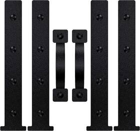 Fohome 313092155160 Magnetic Decorative Garage Door Accents Faux Hinges Handles Hardware Kit Black