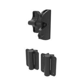 650084 Fortress Gate Kit Hardware Metal With Latch And Hinges Fasteners In Black