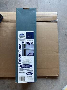 Freedom Vinyl Fencing 040933021840 Aluminum Drive Gate Hinge White Finish Usa