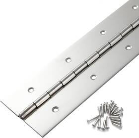 1mg-48in-2in Fullvision 48 Inch X 2 Stainless Steel Piano Hinge Marine Grade Rustproof Heavy Duty Cabinet