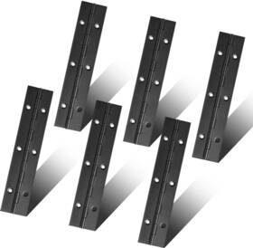 Fullvision 445008698690 6 Pack Inch Piano Hinge Heavy Duty Continuous With Holes For Cabinets B