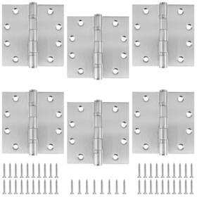 Funsuei 746433195844 6 Pack 4.5 X Inch Door Hinges Spring Loaded 5/8 Hinge
