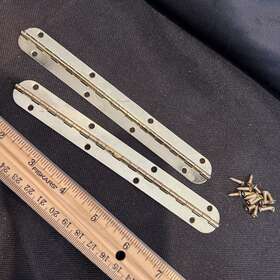 Fvsec 331526846003 Pair Of 6 Inch Gold Stainless Steel Piano Hinges Continuous Hinge Screws