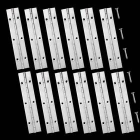 Fvsec 755334222610 12 Pack 6 Inch Piano Hinge Heavy Duty Continuous With Holes For Cabine