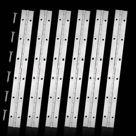 Fvsec 755334222627 6 Pack 12 Inch Piano Hinge Heavy Duty Continuous With Holes For Cabine