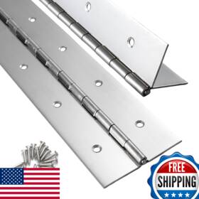 B0cl6142tr Fvsec 2 Pack Heavy Duty 48 Inch X 0.047 Thick Stainless Steel Continuous Piano Hinge