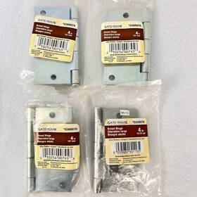 0308979 Gate House 010254007458 Lot Of 4 Broad Hinge Door Inch Zinc Plated #0308979