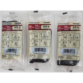 2503596 Gate House 3 1/2 Inch Matte Black Steel Door Hinge Replacement 5/8 Radius Lot Of