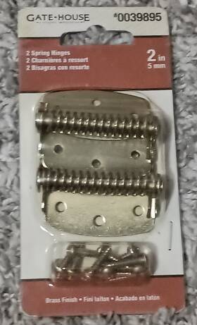 0039895 Gatehouse Brass Finish Springs Hinges 2 In Construction Gates Fences Sheds