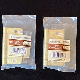 0308906 Gatehouse 3 1/2 Inch Satin Brass Round Corner Door Hinge New Set Of 2