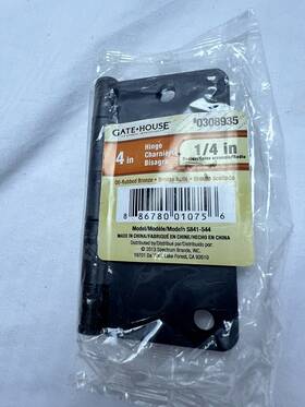 0308935 Gatehouse 4 Inch Oil Rubbed Bronze Door Hinge 1/4 In Radius New