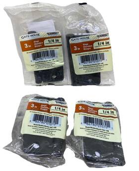308889 Gatehouse 3 Inch Door Hinges Black 1/4 In Radius Oil Rubbed Bronze Lot Of 4