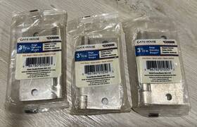 Gatehouse 886780010503 3 - 3-1/2-in H X 1/4-in Radius Satin Nickel Interior Door Hinge 3pack