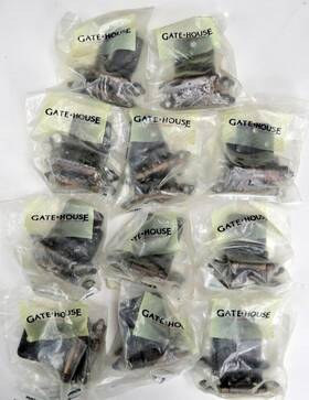 Sc1938-abz Gatehouse #228973 Antique Bronze Self Close Hinges Lot Of 11