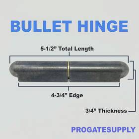 Hi-tear-5-e2 Gatorpro 5 Inch Bullet Hinge Weld On Lift Off Tear Drop For Gates / Metal Doors Pair
