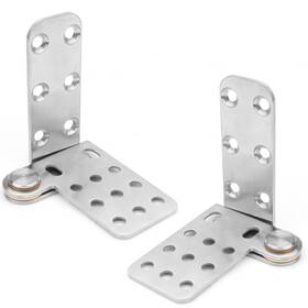 Heye07-t4 Gbgs 4 Pcs Pivot Door Hinges For 1-1/2 Inch Thick Panel 180 Degree Shaft Stainle