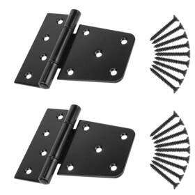 Gdjzxd 600454276824 2 Pack Heavy Duty Gate Hinges Black Iron 3-1/2 Inch Automatic