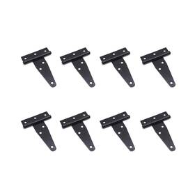 Geesatis 793610230232 8 Pcs Black T Hinge Length 3 Inch Door Gate Cabinet Shed Strap